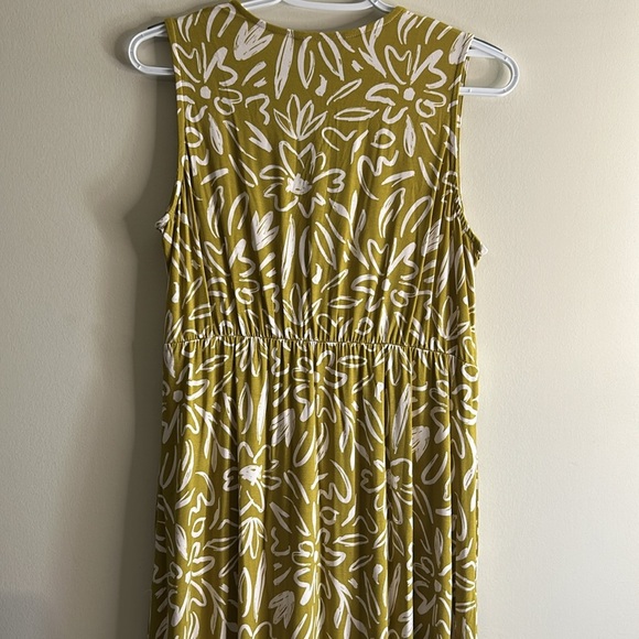 Hawthorn Vera Midi length Floral abstract green sleeveless dress NEW size Large - Picture 6 of 10